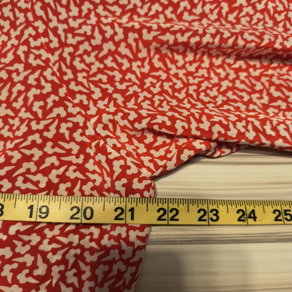Vintage Nilani  Blouse Red Floral Preppy Elegant Cottagecore Blouse Size 13/14 - Picture 8 of 9